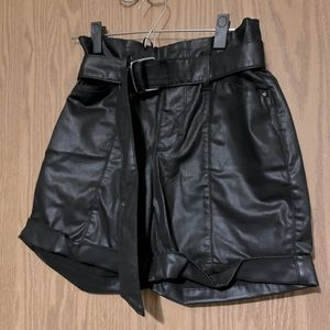 WHBM leather shorts